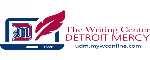 The Writing Center Detroit Mercy Logo